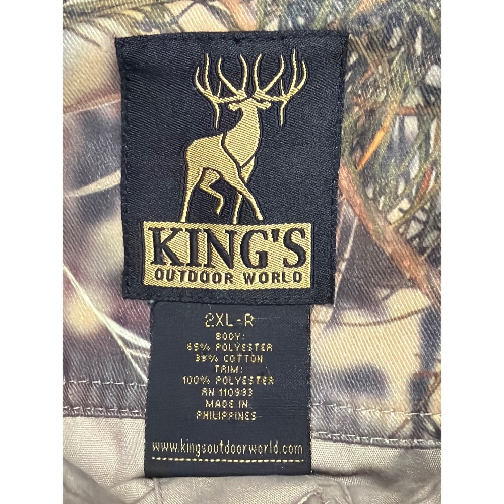 Kings Outdoor World Mens 2XL-R Camo Accent Hunting Shirt Tan Mountain Shadow - Picture 3 of 15